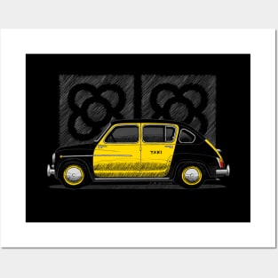 The Spanish 800 Taxi in Barcelona Posters and Art
